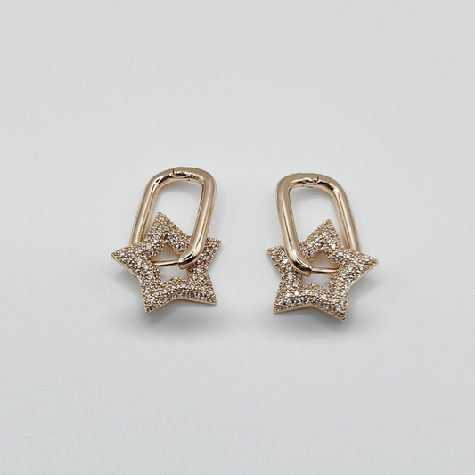 Aretes Estrellas y Brillantes