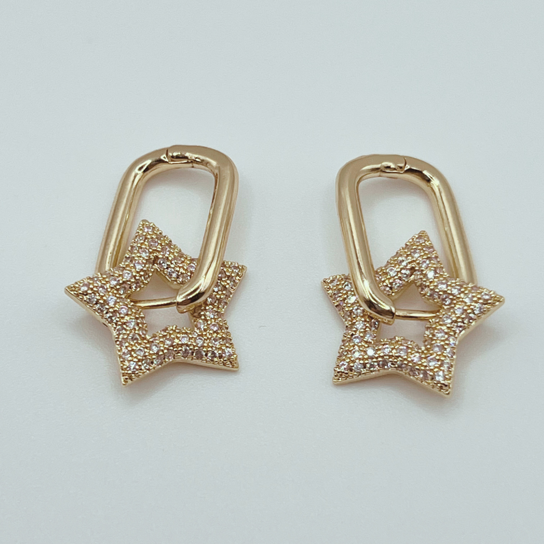 Aretes Estrellas y Brillantes