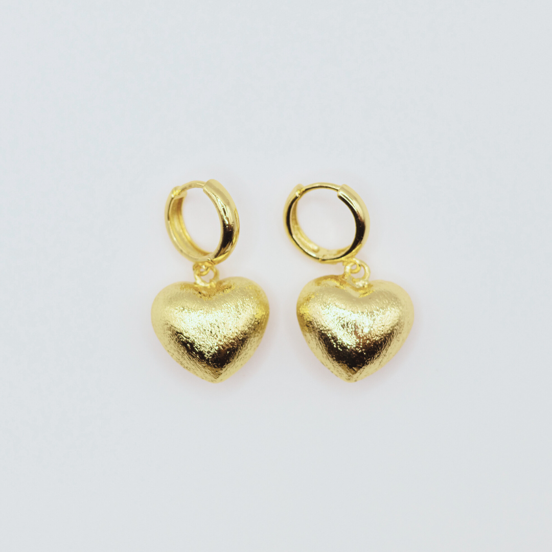 Aretes Corazón Dorado