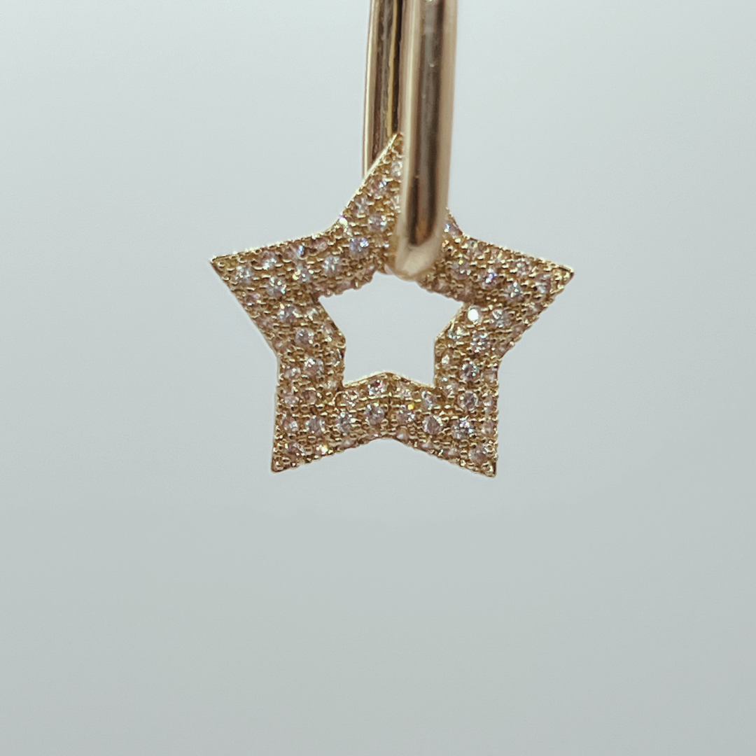 Aretes Estrellas y Brillantes