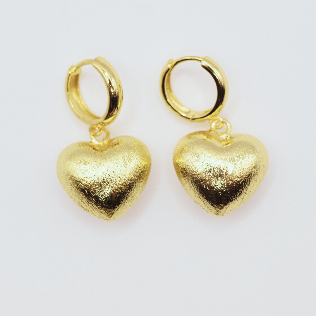 Aretes Corazón Dorado