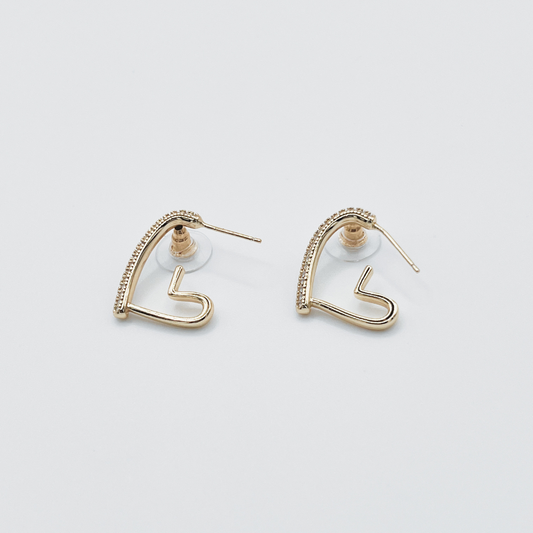 Aretes Medio Corazón