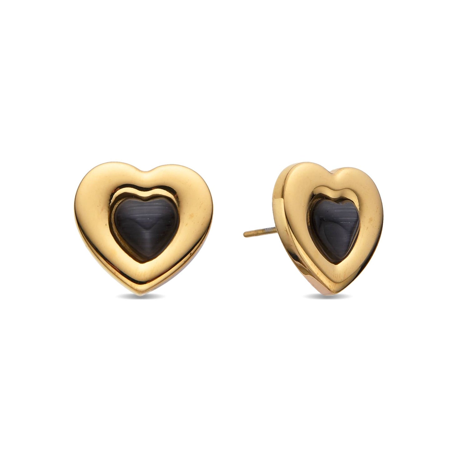 Aretes Corazón Negro