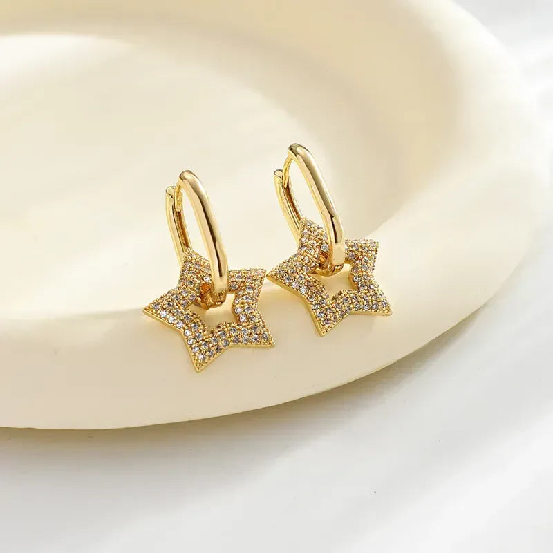 Aretes Estrellas y Brillantes